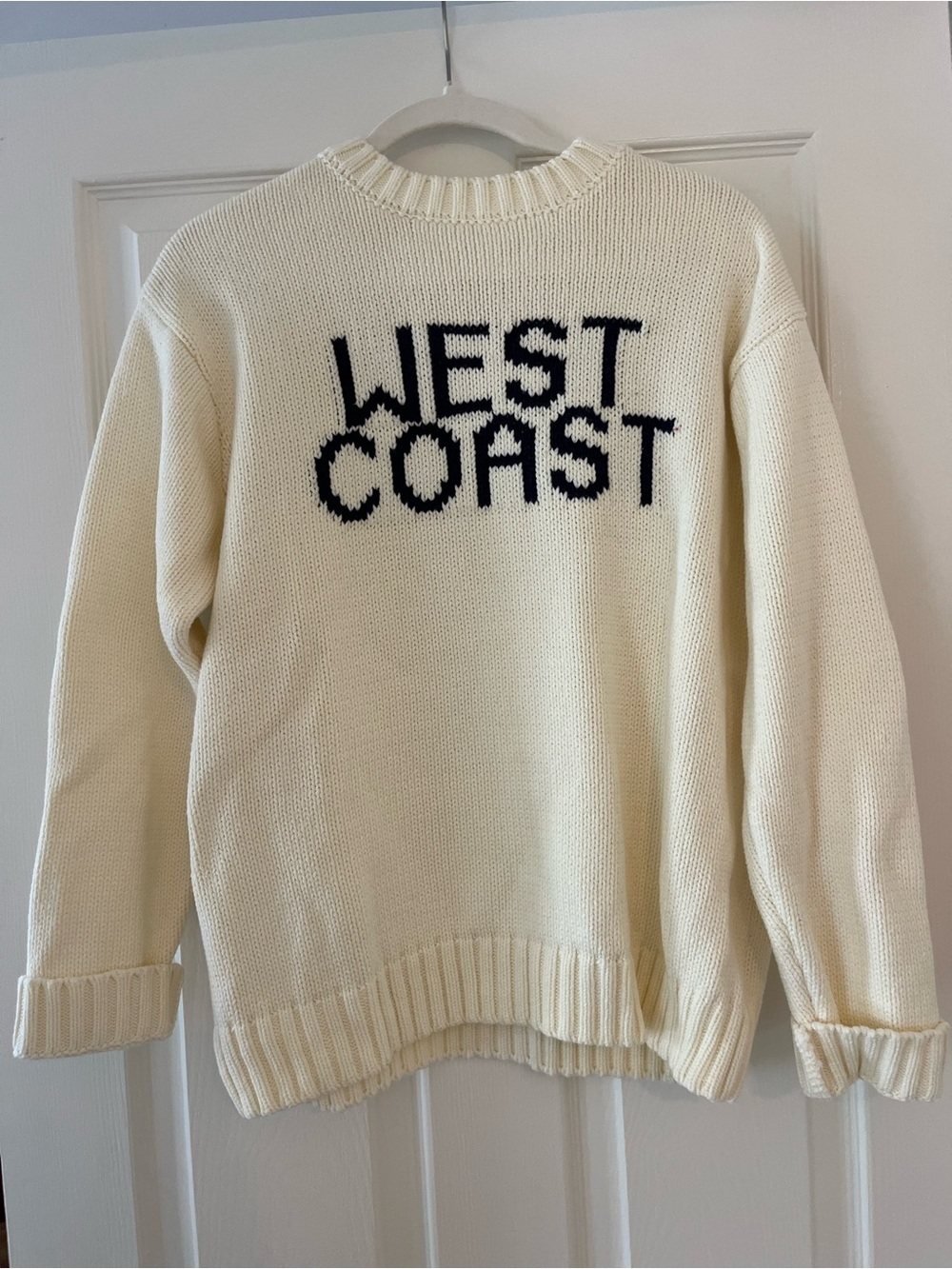 Cream 'West Coast' Knit Sweater - Casual Women's Crewneck